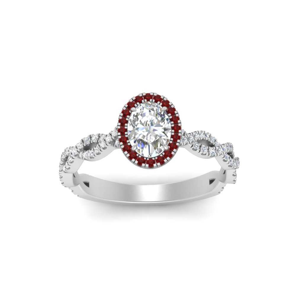 Oval Halo Infinity Vine Engagement Ring