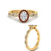 Load image into Gallery viewer, Oval Halo Infinity Vine Engagement Ring