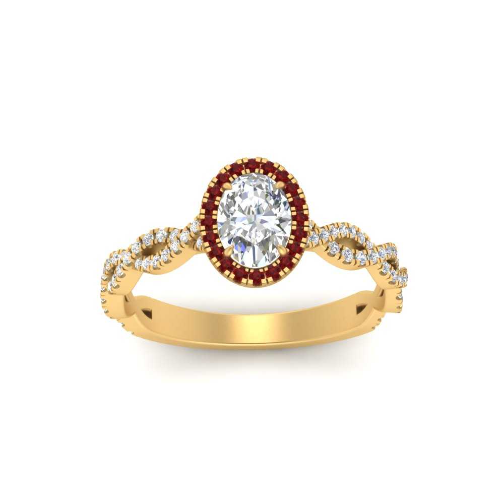 Oval Halo Infinity Vine Engagement Ring