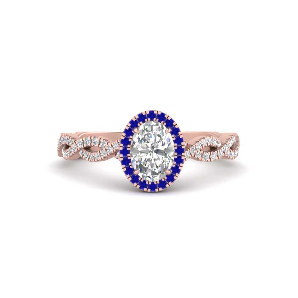 Oval Halo Infinity Vine Engagement Ring