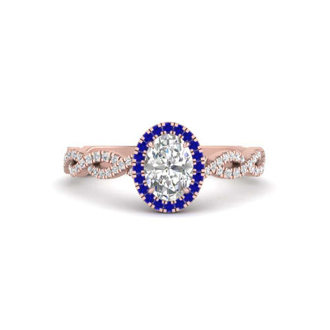 Oval Halo Infinity Vine Engagement Ring