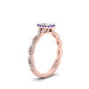 Load image into Gallery viewer, Oval Halo Infinity Vine Engagement Ring