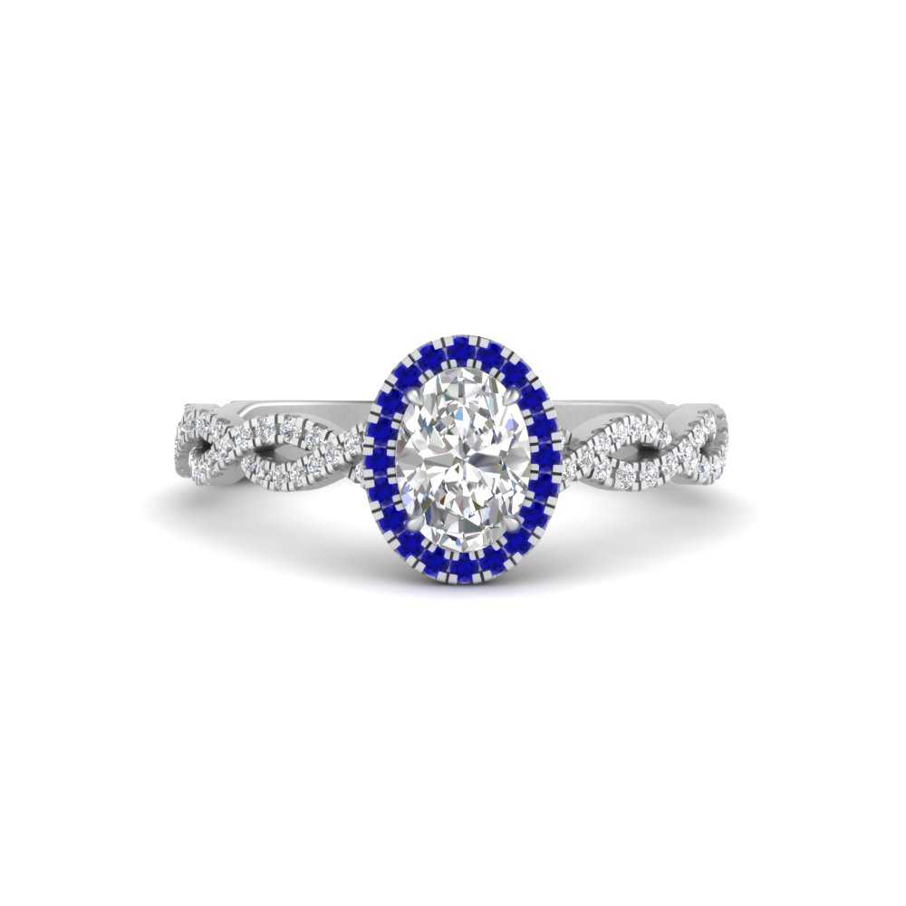 Oval Halo Infinity Vine Engagement Ring