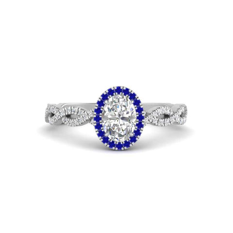 Oval Halo Infinity Vine Engagement Ring