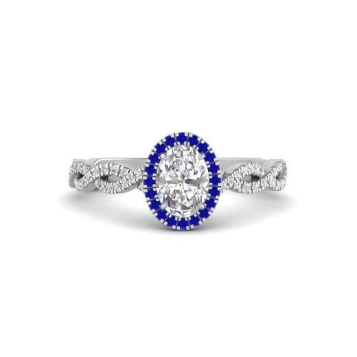Oval Halo Infinity Vine Engagement Ring
