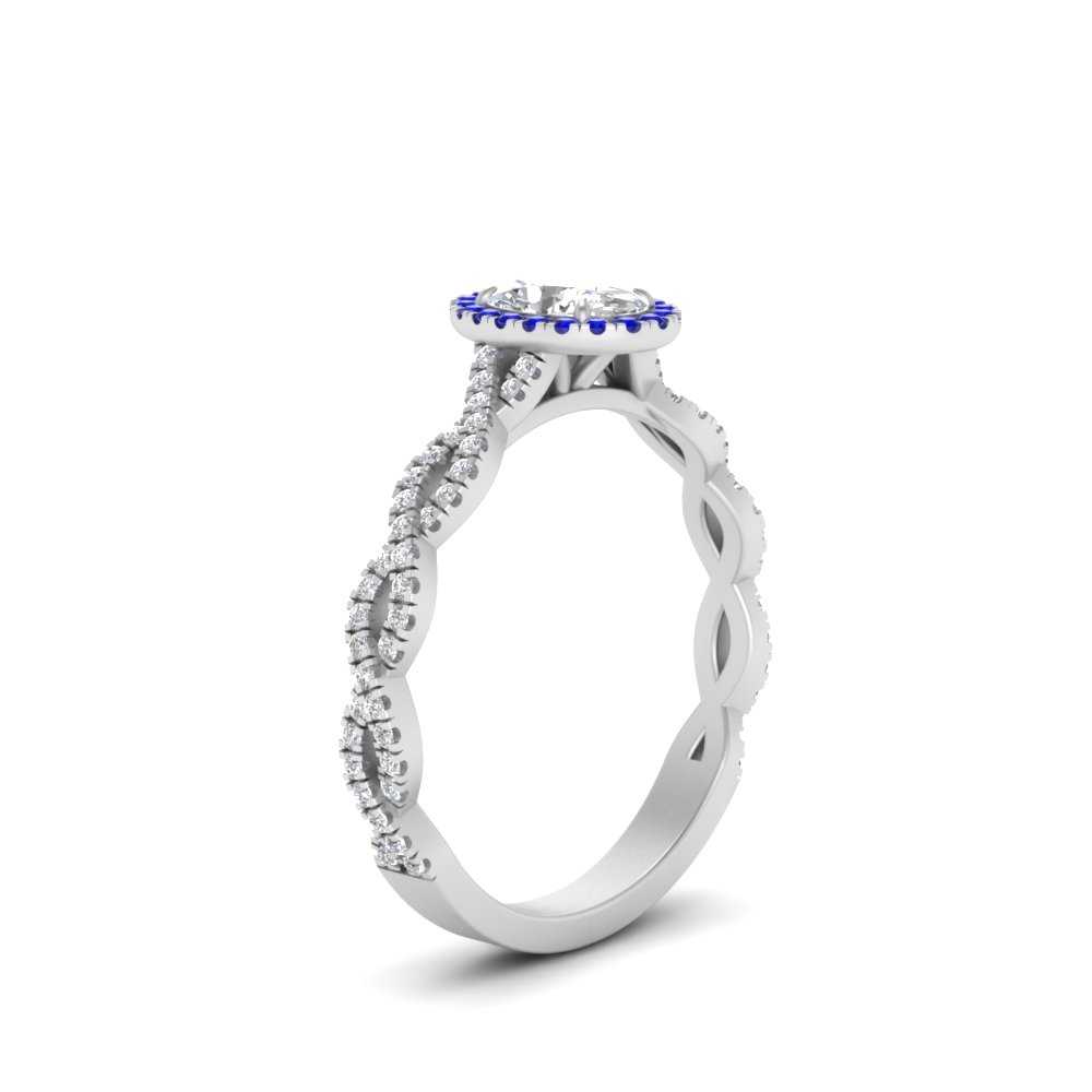 Oval Halo Infinity Vine Engagement Ring