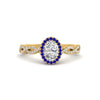 Load image into Gallery viewer, Oval Halo Infinity Vine Engagement Ring