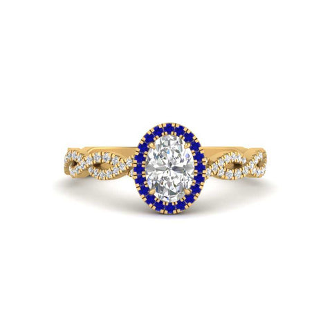 Oval Halo Infinity Vine Engagement Ring