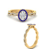 Load image into Gallery viewer, Oval Halo Infinity Vine Engagement Ring
