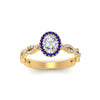 Load image into Gallery viewer, Oval Halo Infinity Vine Engagement Ring
