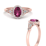Load image into Gallery viewer, oval-halo-pink-sapphire-milgrain-engagement-ring-in-rose-gold-FD9786OVRGSADRPI-NL-RG-GS.jpg
