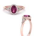 Thumbnail 26 - oval-halo-pink-sapphire-milgrain-engagement-ring-in-rose-gold-FD9786OVRGSADRPI-NL-RG-GS.jpg