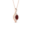 Load image into Gallery viewer, oval-halo-ruby-pave-drop-necklace-in-rose-gold-fdpd11545grudrangle3-nl-rg.jpg?v=1768542845