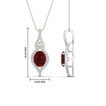 Load image into Gallery viewer, Oval Halo Pave Drop Necklace
