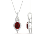 Load image into Gallery viewer, Oval Halo Pave Drop Necklace
