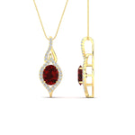 Load image into Gallery viewer, Oval Halo Pave Drop Necklace
