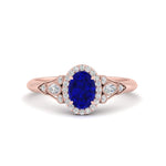 Load image into Gallery viewer, oval-halo-sapphire-milgrain-engagement-ring-in-rose-gold-FD9786OVRGSABL-NL-RG-GS.jpg
