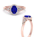 Load image into Gallery viewer, oval-halo-sapphire-milgrain-engagement-ring-in-rose-gold-FD9786OVRGSABL-NL-RG-GS.jpg
