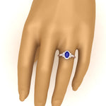 Load image into Gallery viewer, oval-halo-sapphire-milgrain-engagement-ring-in-rose-gold-FD9786OVRGSABL-NL-RG-GS.jpg
