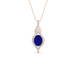 Load image into Gallery viewer, Oval Halo Pave Drop Necklace
