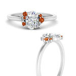 Load image into Gallery viewer, oval-offbeat-modern-orange-sapphire-engagement-ring-in-FD10080OVRGSAORANGLE3-NL-WG