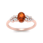 Load image into Gallery viewer, oval-orange-sapphire-cluster-diamond-ring-in-rose-gold-FDENS3110OVRGSAOR-NL-RG-GS.jpg