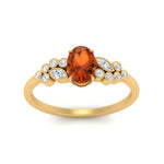 Load image into Gallery viewer, oval-orange-sapphire-cluster-diamond-ring-in-yellow-gold-FDENS3110OVRGSAOR-NL-YG-GS.jpg