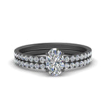 Load image into Gallery viewer, oval-pave-wrap-wedding-ring-set-in-black-gold-in-FD9168OVANGLE3-NL-BG
