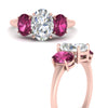 Load image into Gallery viewer, oval-pink-sapphire-3-stone-basket-engagement-ring-in-rose-gold-FD10416OVRGSADPRIANGLE3-NL-RG