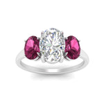 Load image into Gallery viewer, oval-pink-sapphire-3-stone-basket-engagement-ring-in-white-gold-FD10416OVRGSADPRIANGLE5-NL-WG
