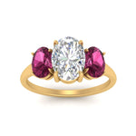 Load image into Gallery viewer, oval-pink-sapphire-3-stone-basket-engagement-ring-in-yellow-gold-FD10416OVRGSADPRIANGLE5-NL-YG
