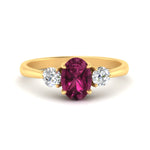Load image into Gallery viewer, oval-pink-sapphire-3-stone-engagement-ring-in-yellow-gold-FDENR1505OVRGPS-NL-YG-GS.jpg
