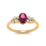 Load image into Gallery viewer, oval-pink-sapphire-cluster-diamond-ring-in-yellow-gold-FDENS3110OVRGSADRPI-NL-YG-GS.jpg