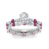 Load image into Gallery viewer, oval-pink-sapphire-floating-marquise-accent-ring-with-eternity-wedding-band-in-white-gold-FDEWB9398OVGSADRPIANGLE5-NL-WG.jpg?v=1758802082