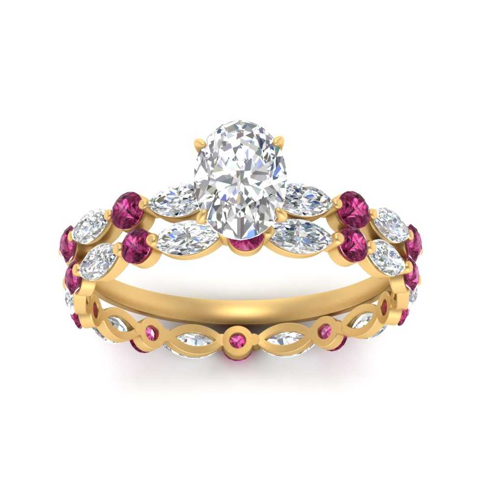 oval-pink-sapphire-floating-marquise-accent-ring-with-eternity-wedding-band-in-yellow-gold-FDEWB9398OVGSADRPIANGLE5-NL-YG.jpg?v=1758802136