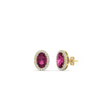 Load image into Gallery viewer, oval-pink-sapphire-halo-diamond-stud-earrings-in-yellow-gold-FDEAR11209GSADRPI-NL-YG
