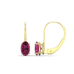 Load image into Gallery viewer, oval-pink-sapphire-lever-back-2-ctw.-solitaire-earrings-in-yellow-gold-FDEAR9225OVGSADRPI-2.00CT-NL-YG
