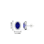 Load image into Gallery viewer, oval-sapphire-halo-diamond-stud-earrings-in-white-gold-FDEAR11209GSABL-NL-WG

