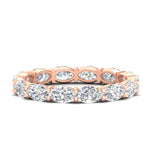 Load image into Gallery viewer, oval-shape-5-carat-sideways-diamond-wedding-band-in-rose-gold-FDEWB8425OV-5.00CT-NL-RG