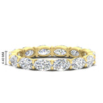 Load image into Gallery viewer, oval-shape-5-carat-sideways-diamond-wedding-band-in-yellow-gold-FDEWB8425OV-5.00CT-NL-YG-HW