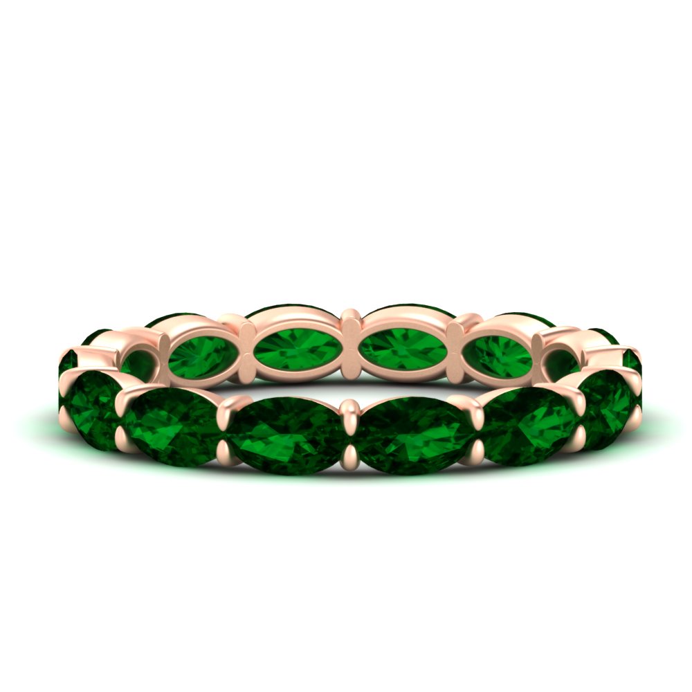 oval-shape-5-carat-sideways-emerald-wedding-band-in-rose-gold-FDEWB8425OVGEMGR-5.00CT-NL-RG