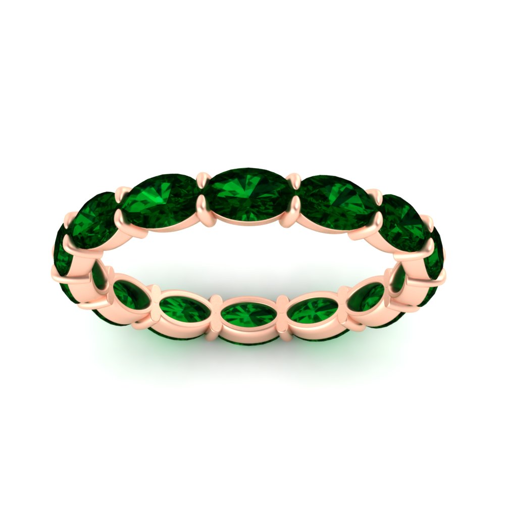 oval-shape-5-carat-sideways-emerald-wedding-band-in-rose-gold-FDEWB8425OVGEMGRANGLE5-5.00CT-NL-RG