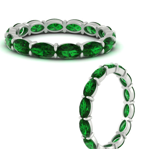 oval-shape-5-carat-sideways-emerald-wedding-band-in-white-gold-FDEWB8425OVGEMGRANGLE3-5.00CT-NL-WG