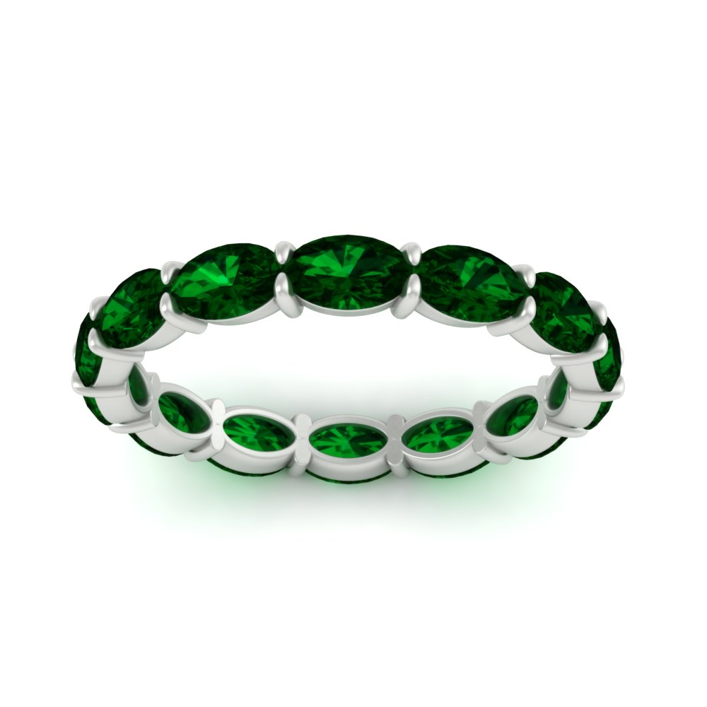 oval-shape-5-carat-sideways-emerald-wedding-band-in-white-gold-FDEWB8425OVGEMGRANGLE5-5.00CT-NL-WG