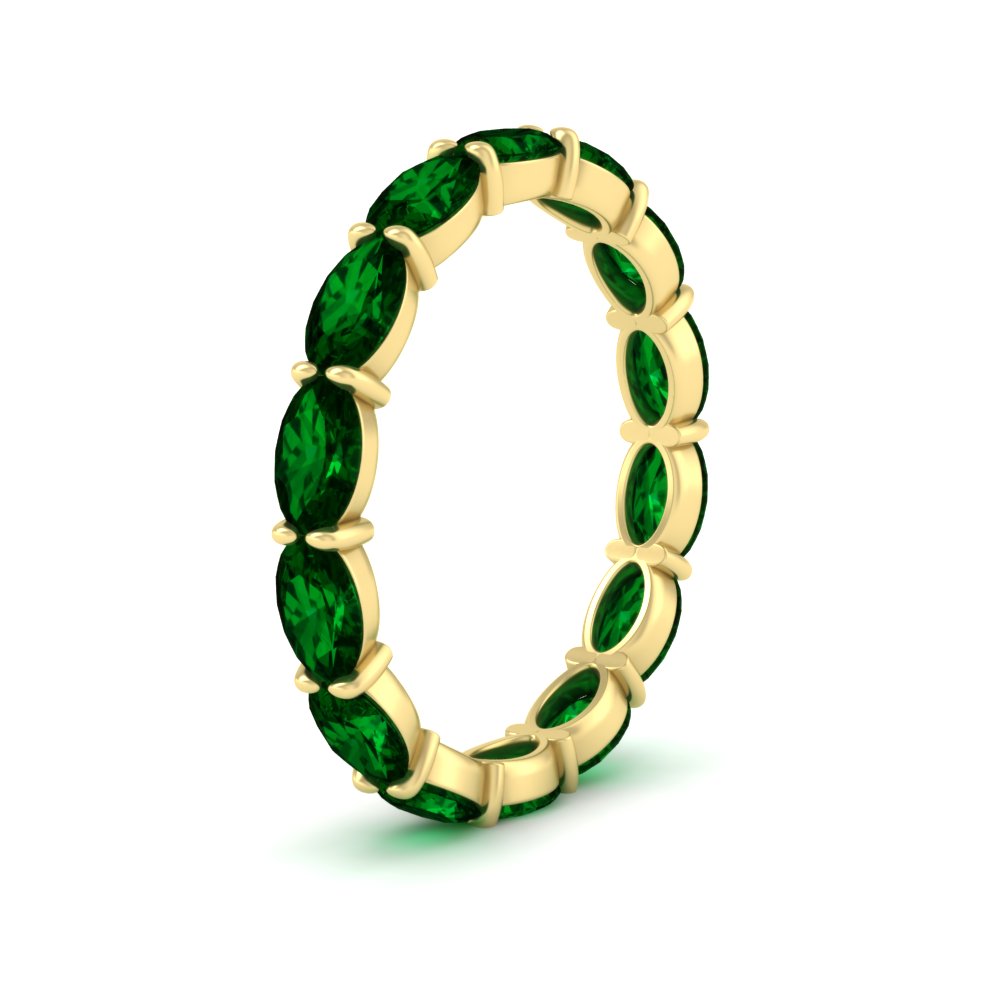 oval-shape-5-carat-sideways-emerald-wedding-band-in-yellow-gold-FDEWB8425OVGEMGRANGLE2-5.00CT-NL-YG