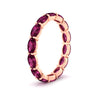 Load image into Gallery viewer, oval-shape-5-carat-sideways-pink-sapphire-wedding-band-in-rose-gold-FDEWB8425OVGSADRPIANGLE2-5.00CT-NL-RG