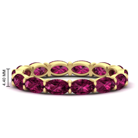 oval-shape-5-carat-sideways-pink-sapphire-wedding-band-in-yellow-gold-FDEWB8425OVGSADRPI-5.00CT-NL-YG-HW