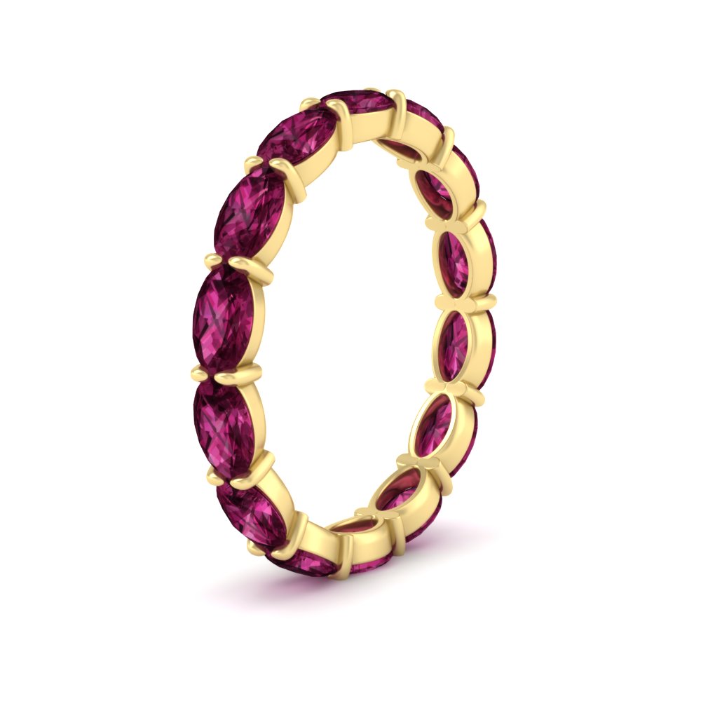 oval-shape-5-carat-sideways-pink-sapphire-wedding-band-in-yellow-gold-FDEWB8425OVGSADRPIANGLE2-5.00CT-NL-YG
