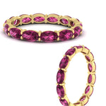 Load image into Gallery viewer, oval-shape-5-carat-sideways-pink-sapphire-wedding-band-in-yellow-gold-FDEWB8425OVGSADRPIANGLE3-5.00CT-NL-YG