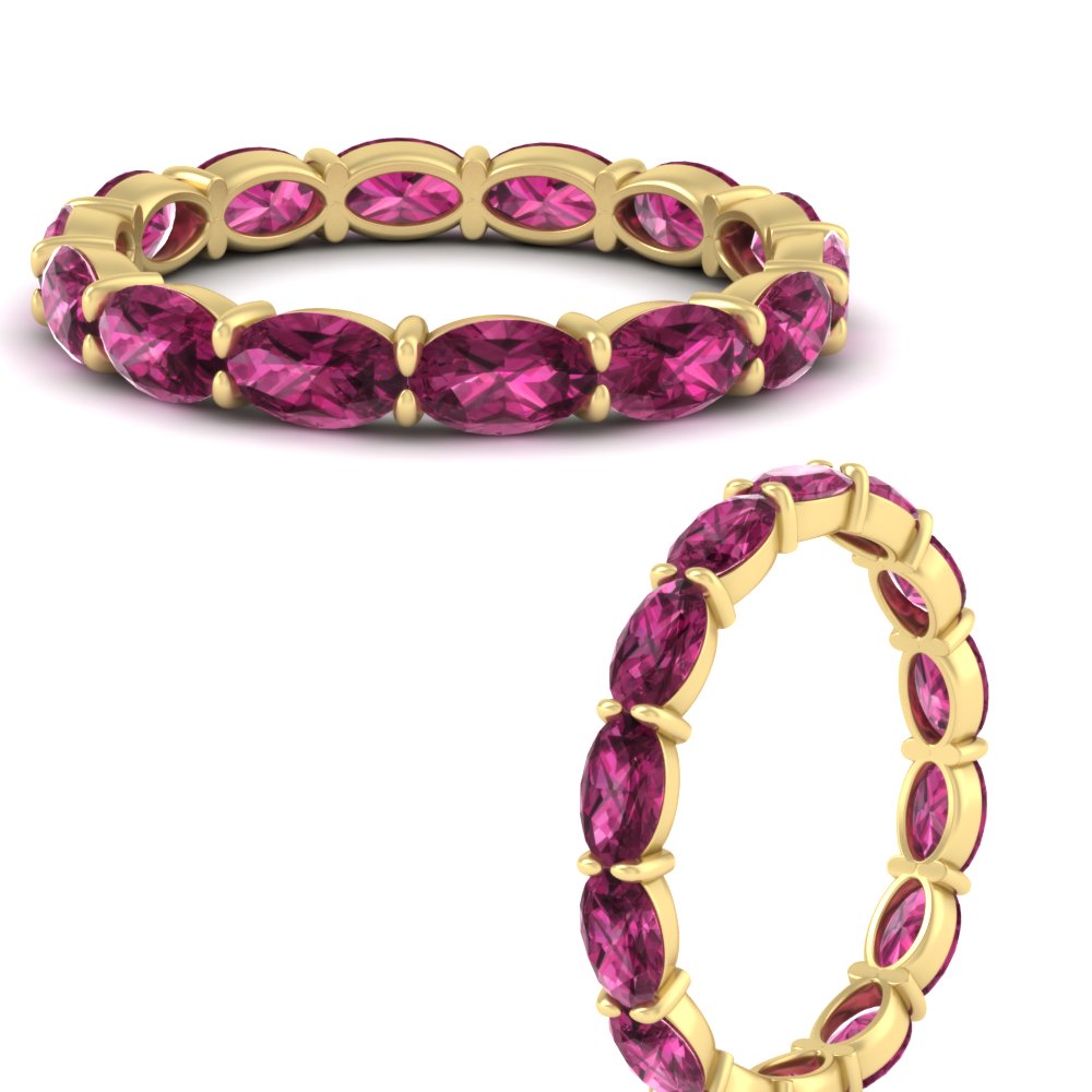 oval-shape-5-carat-sideways-pink-sapphire-wedding-band-in-yellow-gold-FDEWB8425OVGSADRPIANGLE3-5.00CT-NL-YG